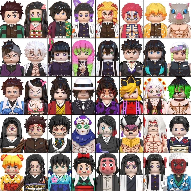 Model Kit Kaiju No 8 - Minifigures Demon Slayer Building Block 50PCS