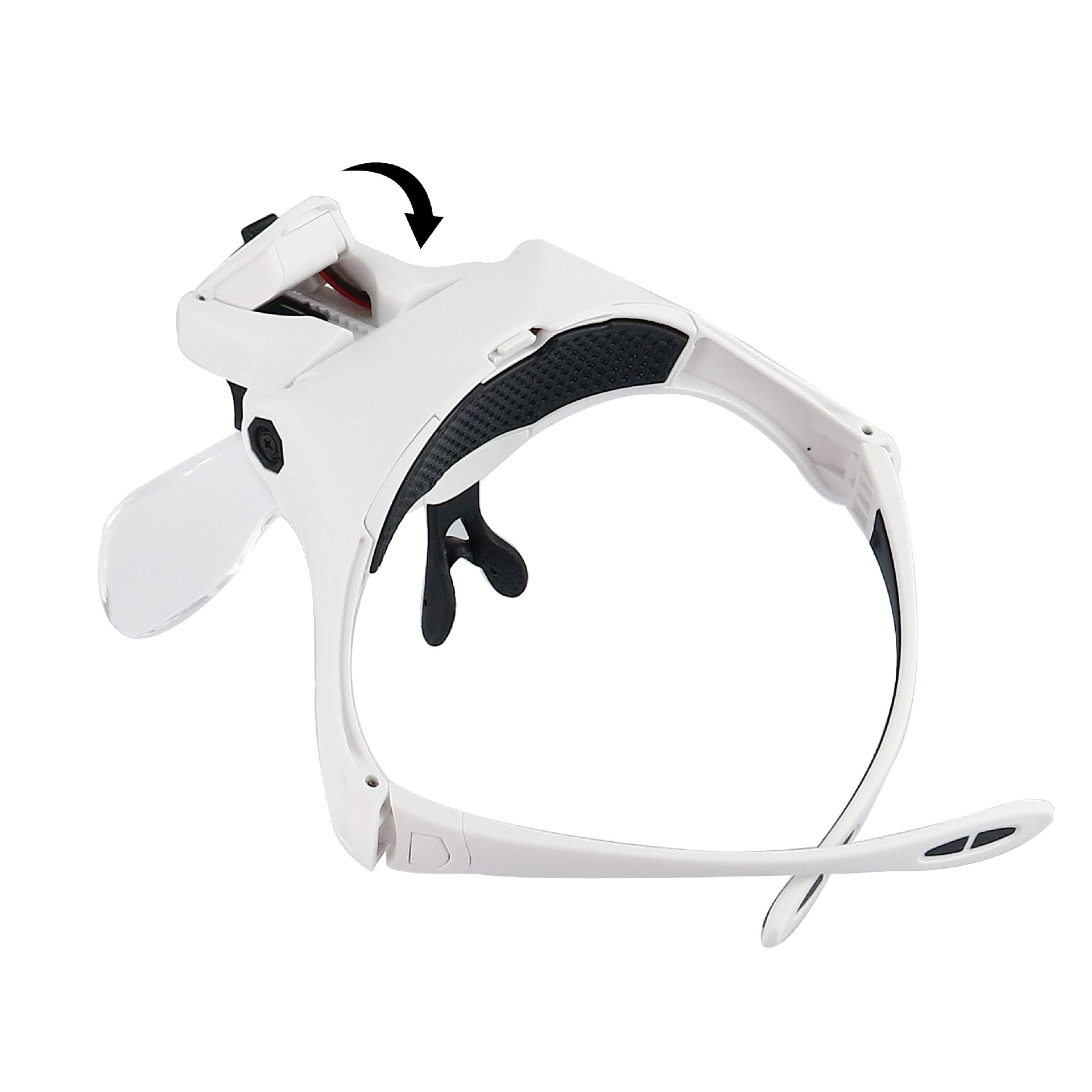 Magnifier With Light - Kacamata Pembesar 1.0/1.5/2.0/2.5/3.5X Ikat Kepala Kaca