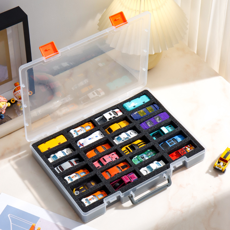 Model Kit Display Case - Kotak Penyimpanan Mobil Warna Api, Tempat