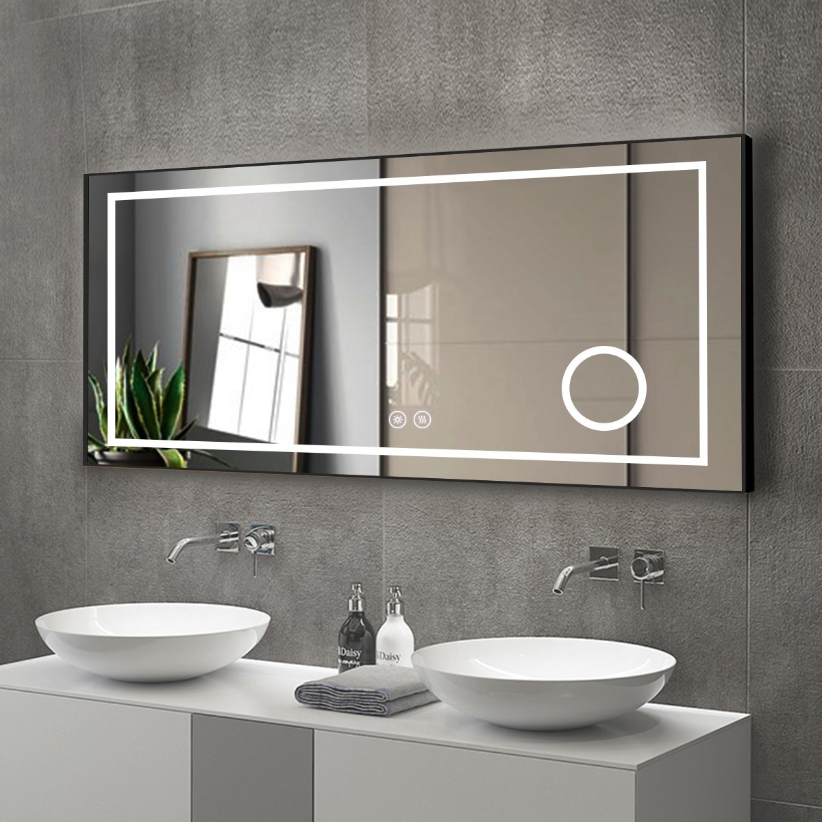 Magnifier With Light - Cermin Dinding Kamar Mandi Ukuran Khusus,