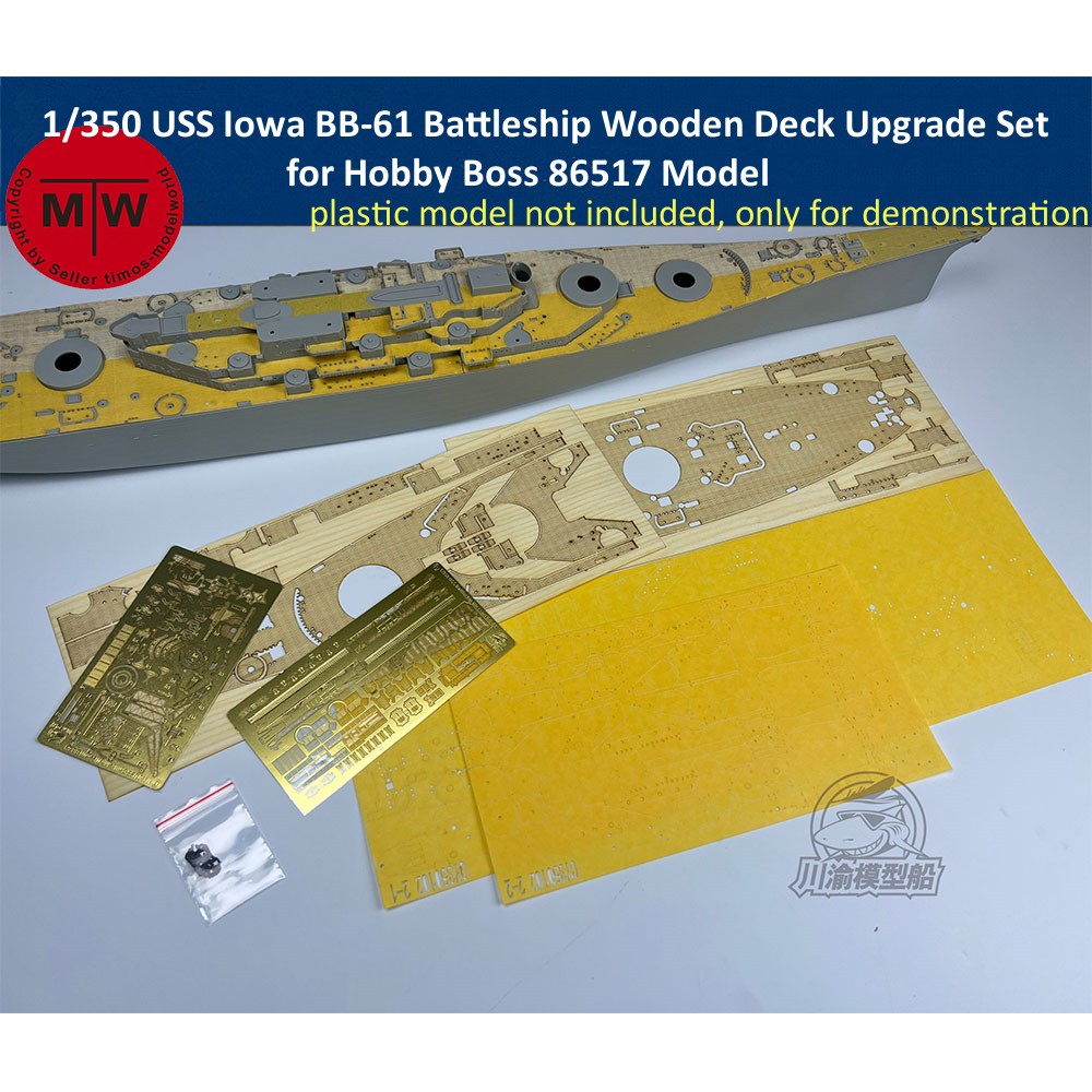 Model Kit Uss Iowa - Set Peningkatan Lembar Penutup Dek Kayu