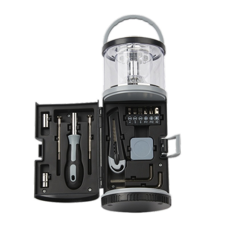 Model Kit China - Lampu Camping dengan Set Peralatan Tangan,