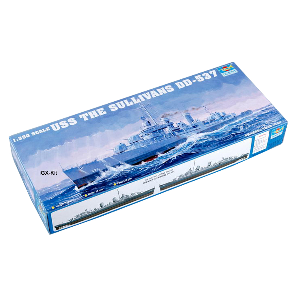 Model Kit Uss Iowa - Trumpeter 05304 1/350 Skala USS DD537