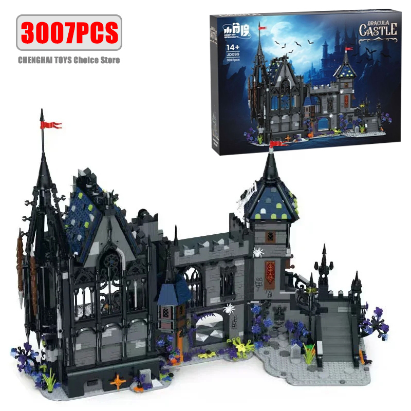 Model Kit Expert - 3007PCS Blok Bangunan Kastil Dracula Kreatif,