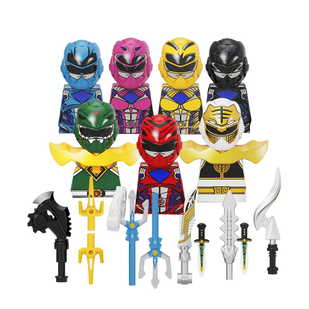 Model Kit Power Rangers - Blok Bangunan Mini Rangers Bertenaga Film