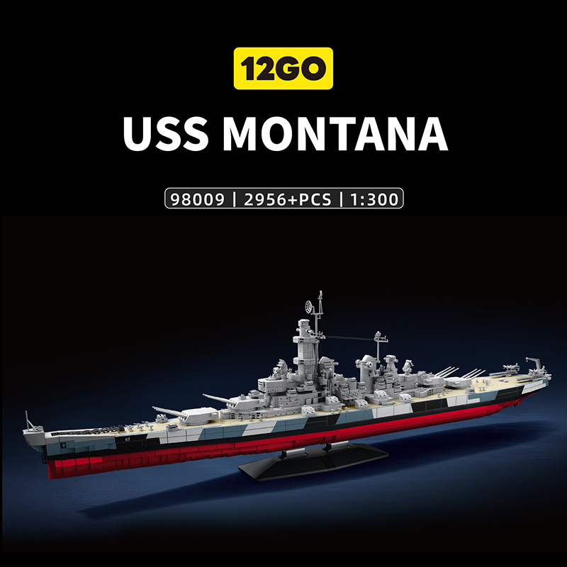 Model Kit Uss Iowa - 12GO 98009 USS Montana Battleship Building