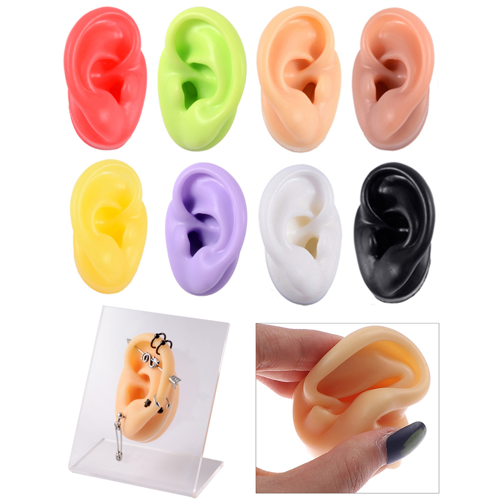 Model Kit Display Case - 1 buah anting-anting Model telinga silikon