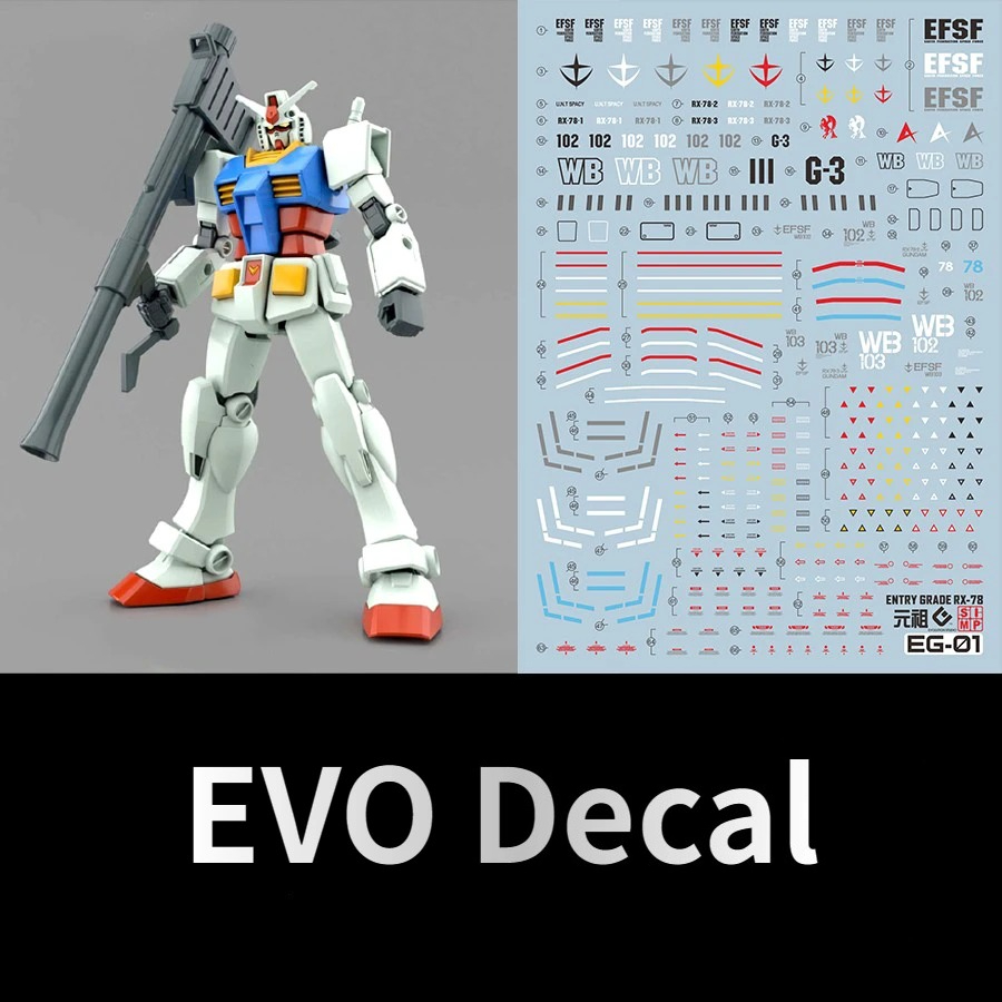 Model Kit Entry Grade - EVO EG-01 Stiker Seluncuran Air Fluoresen