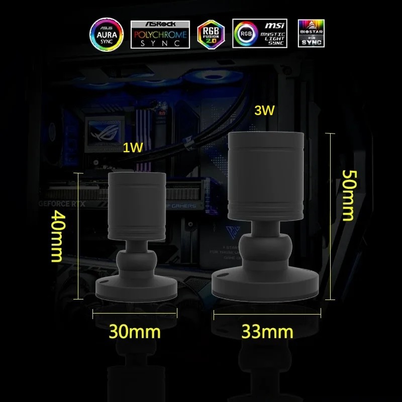 Lampu Sorot LED Mini QITU 1W 3 - Model Kit Display Case ulasan dan harga