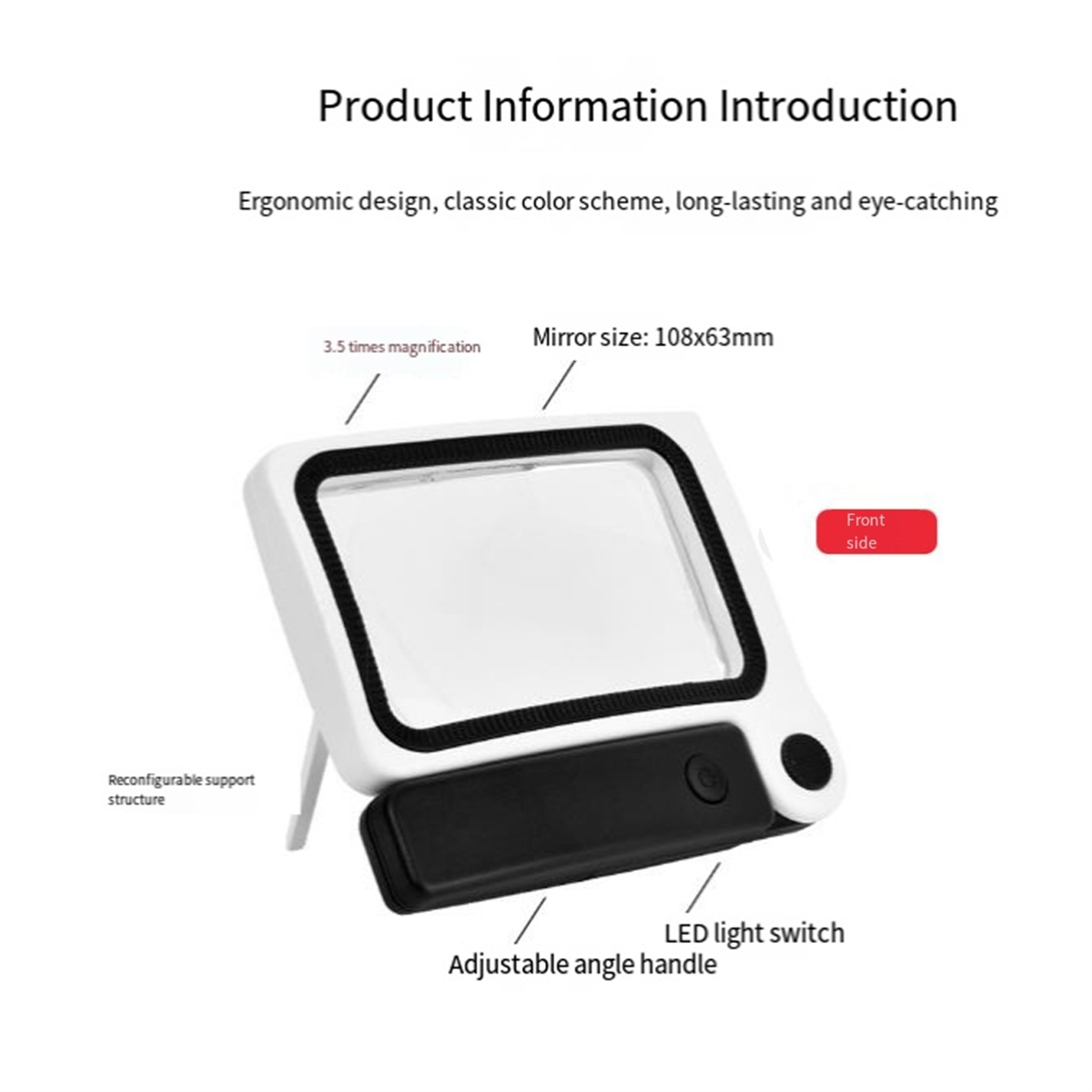 ABNJ 3.5X Lensa Baca Kaca Pemb - Magnifier With Light ulasan dan harga