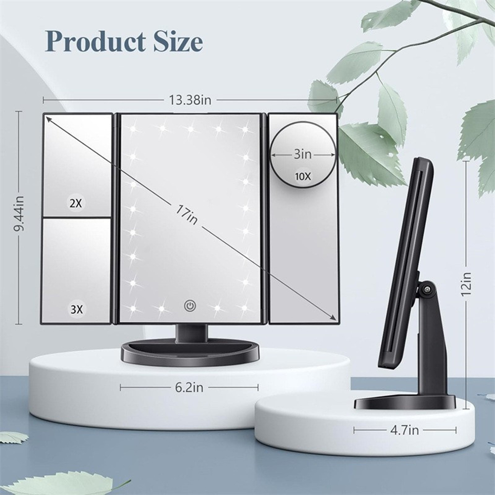 Cermin Rias Lipat Kamar Mandi, - Magnifier With Light ulasan dan harga
