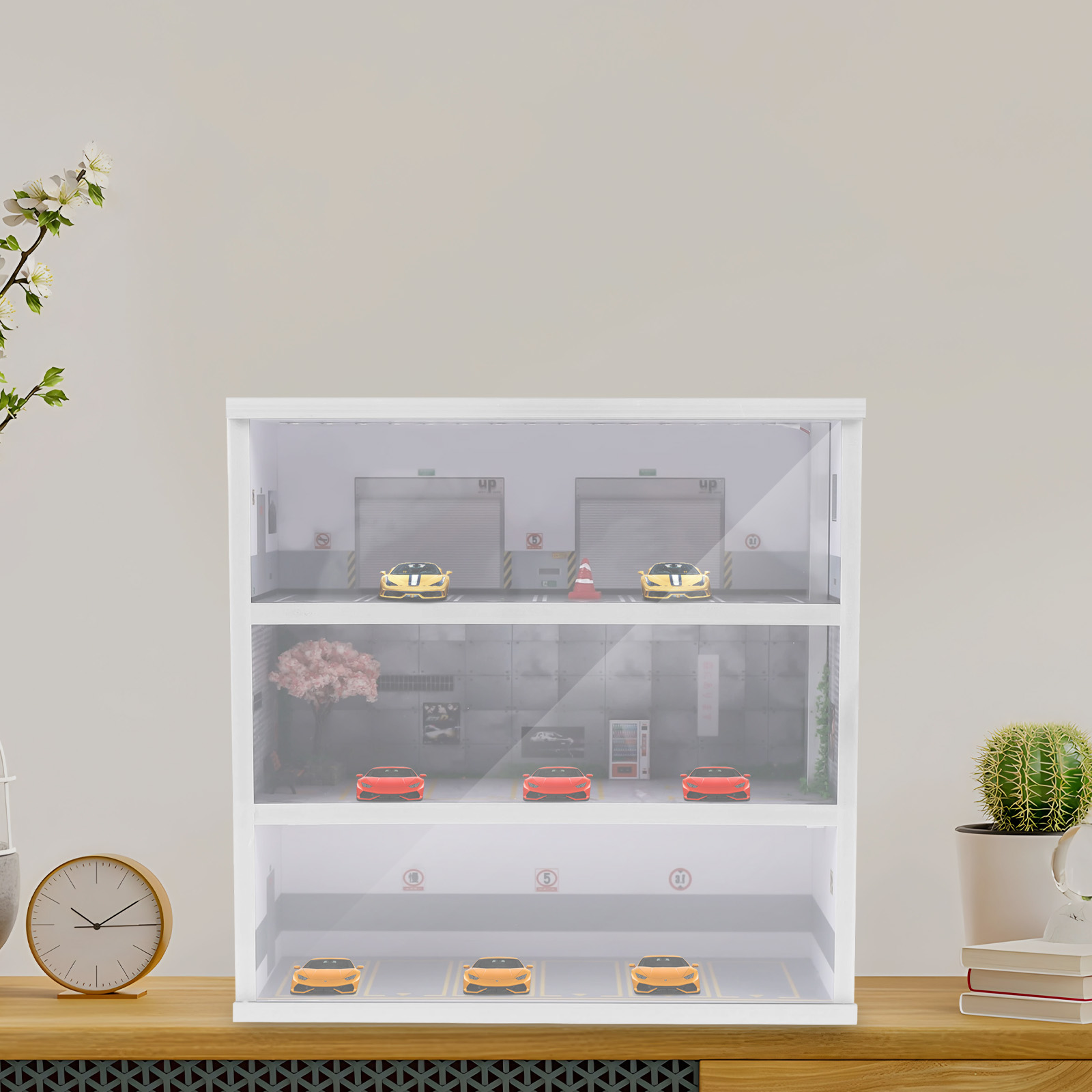 Diorama Simulasi Tempat Parkir - Model Kit Display Case ulasan dan harga