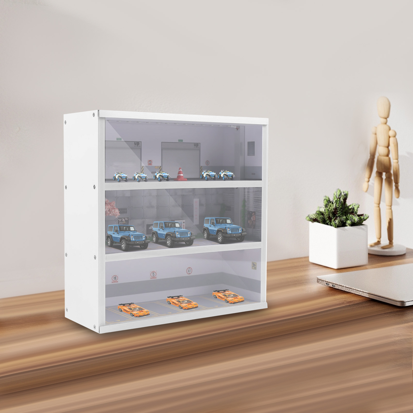 Diorama Simulasi Tempat Parkir - Model Kit Display Case ulasan dan harga
