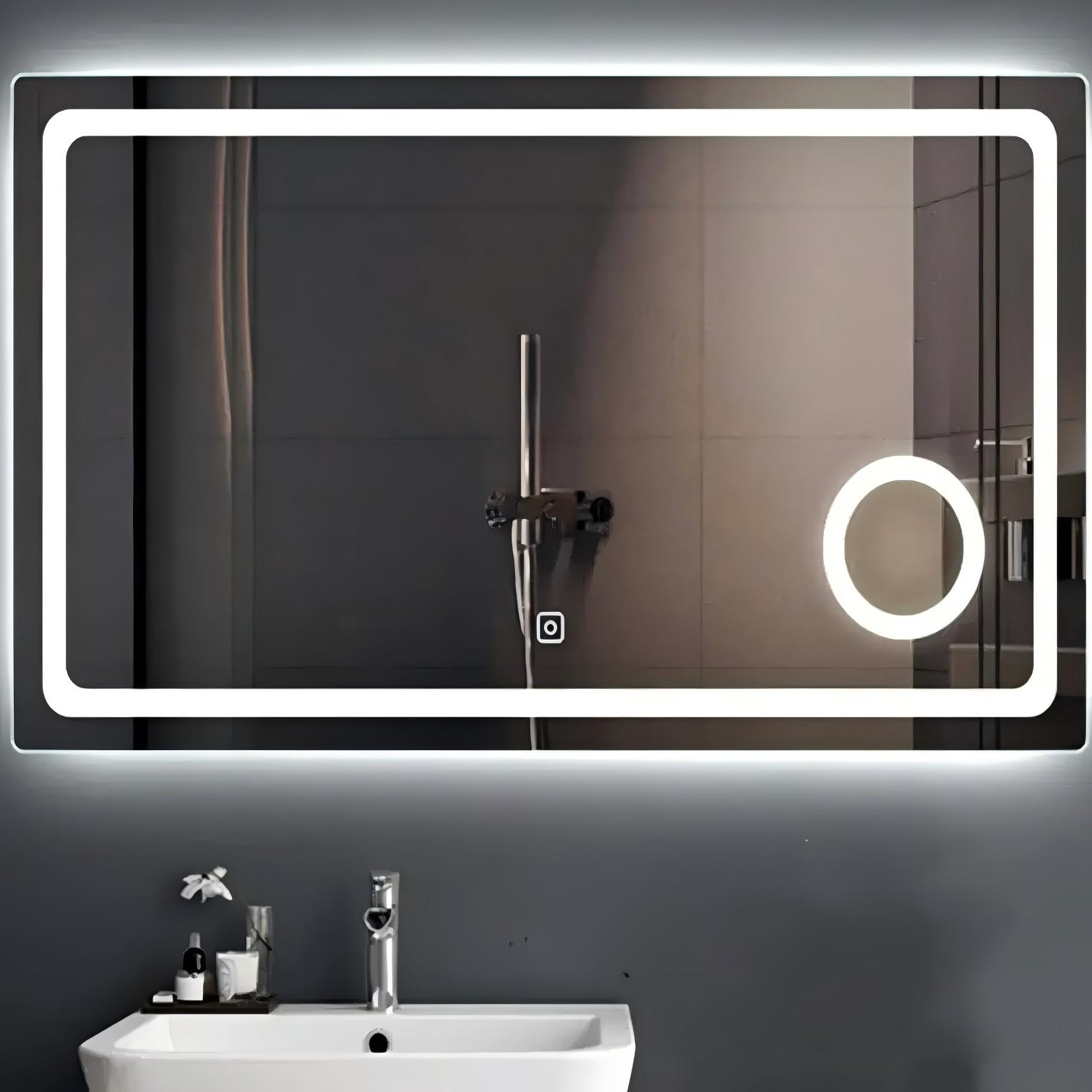 Cermin Dinding Kamar Mandi Uku - Magnifier With Light ulasan dan harga