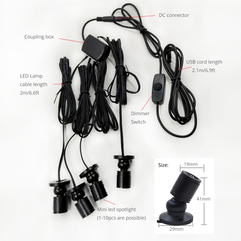 Lampu Sorot LED USB 5V 1W yang - Model Kit Display Case ulasan dan harga