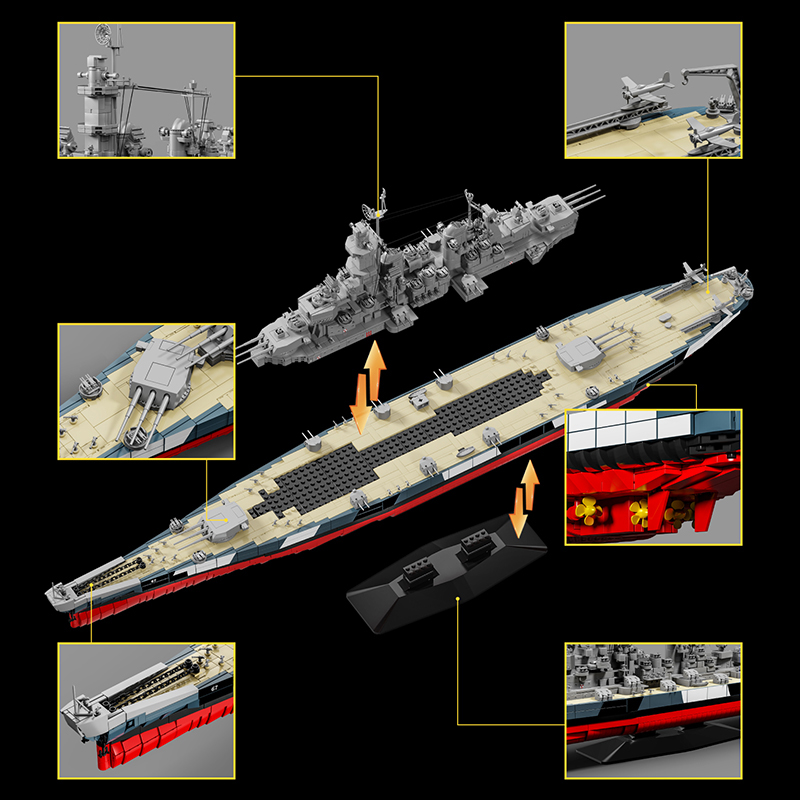12GO 98009 USS Montana Battles - Model Kit Uss Iowa ulasan dan harga